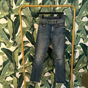 New without tags- bootcut distressed MOTHER jeans size 25